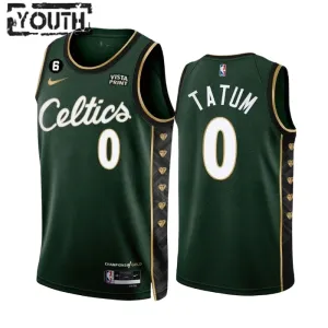 Camiseta Boston Celtics Jayson Tatum 0 City Edition 2022-23 Verde Swingman para Niño Camiseta Boston Celtics Jayson Tatum 0 City Edition 2022-23 Verde Swingman para Niño
