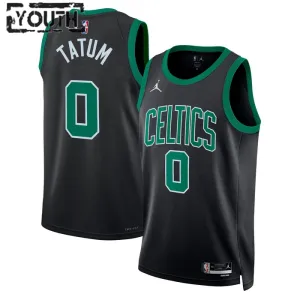 Camiseta Boston Celtics Jayson Tatum 0 Statement Edition Verde Swingman para Niño