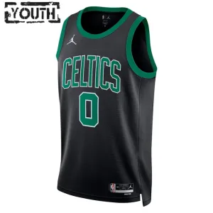Camiseta Boston Celtics Jayson Tatum 0 Statement Edition Verde Swingman para Niño