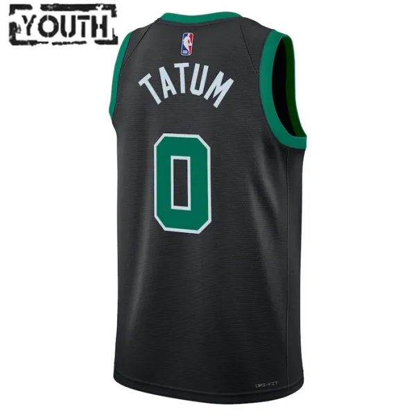 Camiseta Boston Celtics Jayson Tatum 0 Statement Edition Verde Swingman para Niño