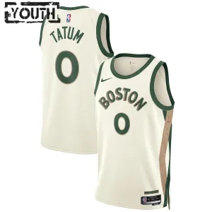 Camiseta Boston Celtics Jayson Tatum City Edition 2023-24 Blanco Swingman para Niño