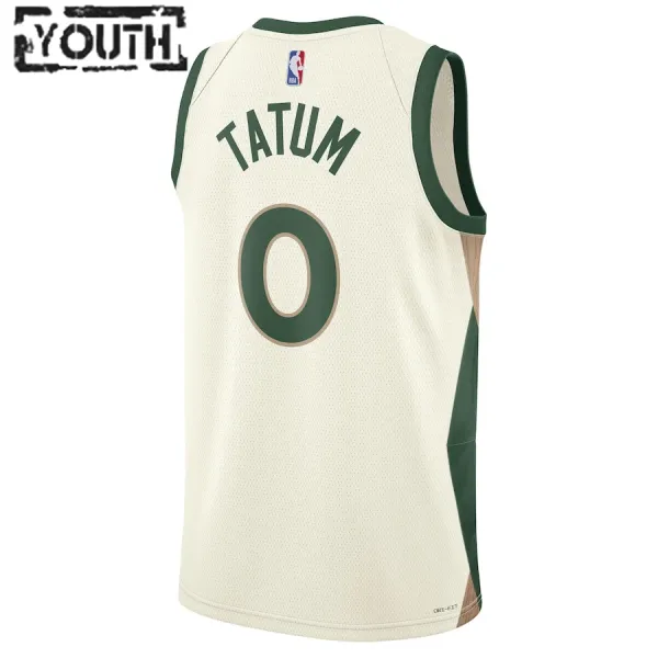 Camiseta Boston Celtics Jayson Tatum City Edition 2023-24 Blanco Swingman para Niño
