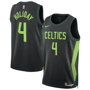 Camiseta Boston Celtics Jrue Holiday City Edition 2024-25 Negro Swingman para Hombre