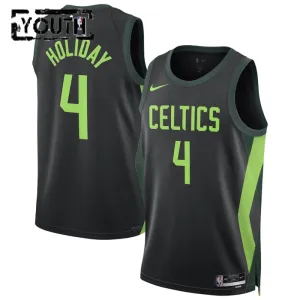Camiseta Boston Celtics Jrue Holiday City Edition 2024-25 Negro Swingman para Niño