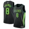 Camiseta Boston Celtics Kristaps Porzingis City Edition 2024-25 Negro Swingman para Hombre