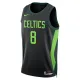 Camiseta Boston Celtics Kristaps Porzingis City Edition 2024-25 Negro Swingman para Hombre