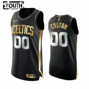 Camiseta Boston Celtics Limited Golden Edition Personalizada Negro Swingman para Niño