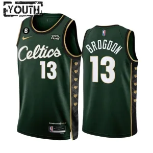 Camiseta Boston Celtics Malcolm Brogdon 13 City Edition 2022-23 Verde Swingman para Niño Camiseta Boston Celtics Malcolm Brogdon 13 City Edition 2022-23 Verde Swingman para Niño