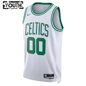 Camiseta Boston Celtics Personalizada Association Edition Blanco Swingman para Niño