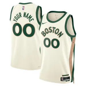 Camiseta Boston Celtics Personalizada City Edition 2023-24 Blanco Swingman para Hombre