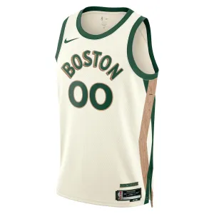 Camiseta Boston Celtics Personalizada City Edition 2023-24 Blanco Swingman para Hombre