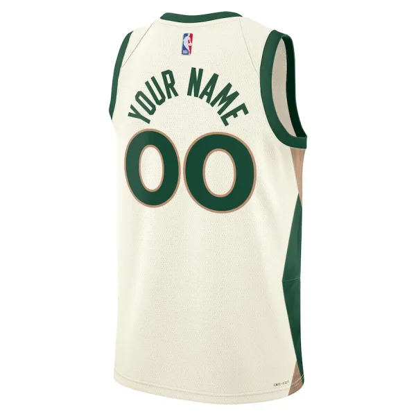 Camiseta Boston Celtics Personalizada City Edition 2023-24 Blanco Swingman para Hombre