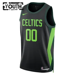 Camiseta Boston Celtics Personalizada City Edition 2024-25 Negro Swingman para Niño