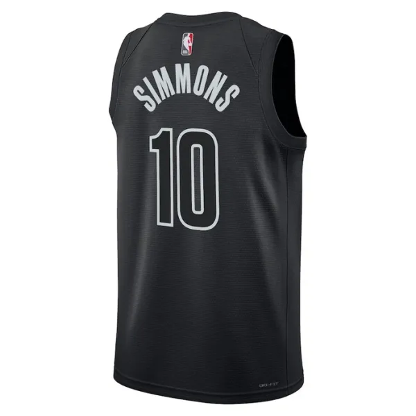 Camiseta Brooklyn Nets Ben Simmons 10 Statement Edition Negro Swingman para Hombre