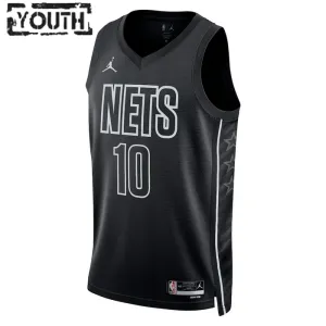 Camiseta Brooklyn Nets Ben Simmons 10 Statement Edition Negro Swingman para Niño
