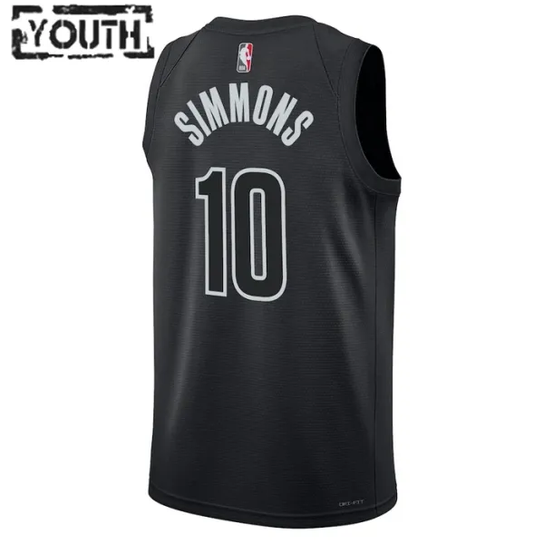 Camiseta Brooklyn Nets Ben Simmons 10 Statement Edition Negro Swingman para Niño