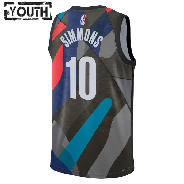 Camiseta Brooklyn Nets Ben Simmons City Edition 2023-24 Negro Swingman para Niño