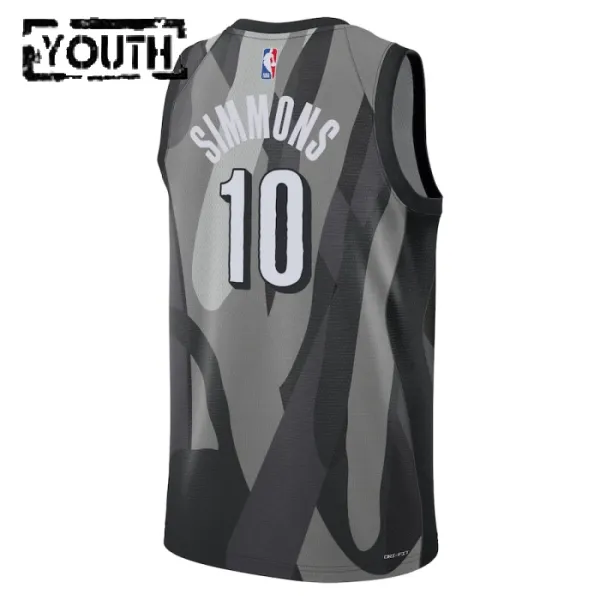 Camiseta Brooklyn Nets Ben Simmons City Edition 2024-25 Gris Swingman para Niño