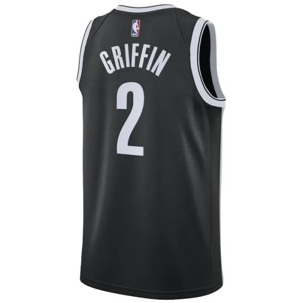 Camiseta Brooklyn Nets Blake Griffin 2 Icon Edition Negro Swingman para Hombre