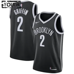 Camiseta Brooklyn Nets Blake Griffin 2 Icon Edition Negro Swingman para Niño