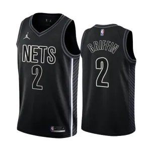 Camiseta Brooklyn Nets Blake Griffin 2 Statement Edition Negro Swingman para Hombre