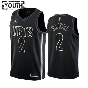 Camiseta Brooklyn Nets Blake Griffin 2 Statement Edition Negro Swingman para Niño