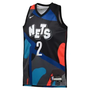 Camiseta Brooklyn Nets Cameron Johnson City Edition 2023-24 Negro Swingman para Hombre
