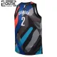 Camiseta Brooklyn Nets Cameron Johnson City Edition 2023-24 Negro Swingman para Niño