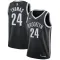 Camiseta Brooklyn Nets Cameron Thomas 24 Icon Edition Negro Swingman para Hombre