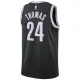 Camiseta Brooklyn Nets Cameron Thomas 24 Icon Edition Negro Swingman para Hombre