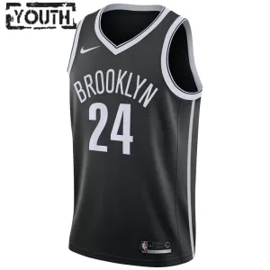 Camiseta Brooklyn Nets Cameron Thomas 24 Icon Edition Negro Swingman para Niño