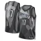 Camiseta Brooklyn Nets Dennis Schroder City Edition 2024-25 Gris Swingman para Hombre