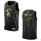 Camiseta Brooklyn Nets Golden Edition Personalizada Negro Swingman para Hombre