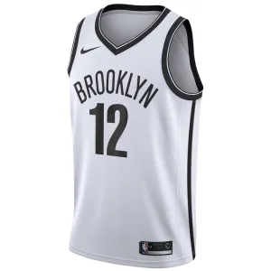 Camiseta Brooklyn Nets Joe Harris 12 Association Edition Blanco Swingman para Hombre