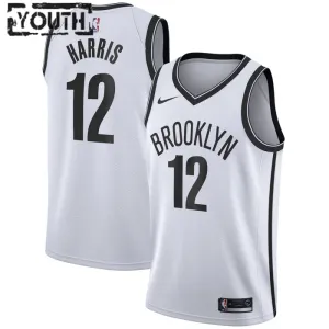 Camiseta Brooklyn Nets Joe Harris 12 Association Edition Blanco Swingman para Niño