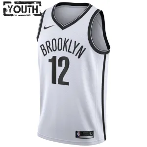 Camiseta Brooklyn Nets Joe Harris 12 Association Edition Blanco Swingman para Niño