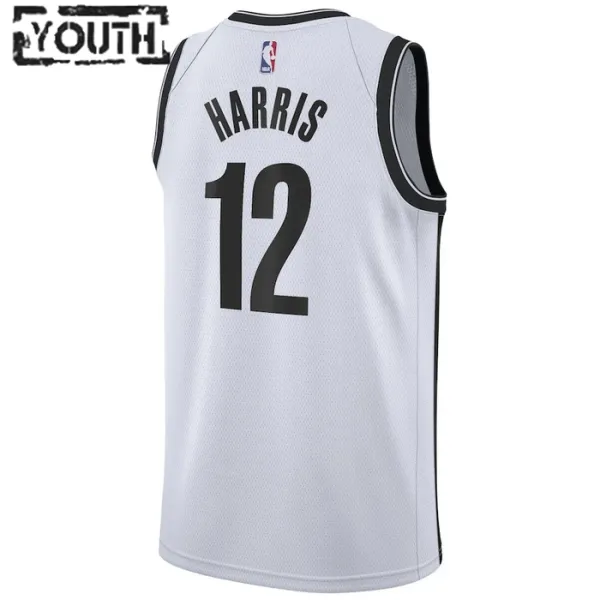 Camiseta Brooklyn Nets Joe Harris 12 Association Edition Blanco Swingman para Niño