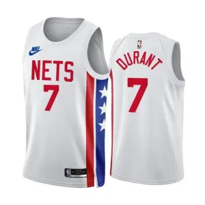 Camiseta Brooklyn Nets Kevin Durant 7 Classic Edition 2022-23 Blanco Swingman para Hombre