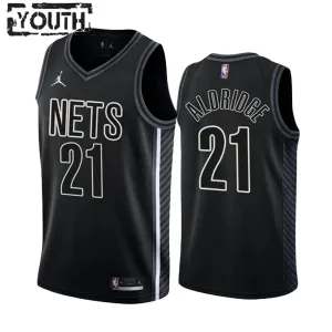 Camiseta Brooklyn Nets Lamarcus Aldridge 21 Statement Edition Negro Swingman para Niño Camiseta Brooklyn Nets Lamarcus Aldridge 21 Statement Edition Negro Swingman para Niño