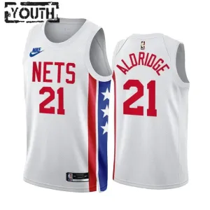 Camiseta Brooklyn Nets Lemarcus Aldridge 21 Classic Edition 2022-23 Blanco Swingman para Niño