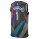 Camiseta Brooklyn Nets Mikal Bridges City Edition 2023-24 Negro Swingman para Hombre