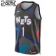 Camiseta Brooklyn Nets Mikal Bridges City Edition 2023-24 Negro Swingman para Niño