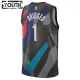 Camiseta Brooklyn Nets Mikal Bridges City Edition 2023-24 Negro Swingman para Niño