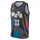 Camiseta Brooklyn Nets Nic Claxton City Edition 2023-24 Negro Swingman para Hombre