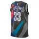 Camiseta Brooklyn Nets Nic Claxton City Edition 2023-24 Negro Swingman para Hombre