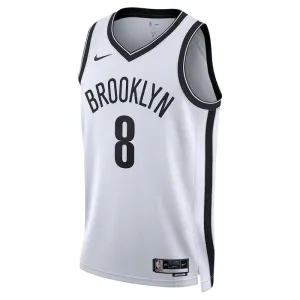 Camiseta Brooklyn Nets Patty Mills 8 Association Edition Blanco Swingman para Hombre