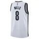 Camiseta Brooklyn Nets Patty Mills 8 Association Edition Blanco Swingman para Hombre