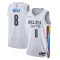 Camiseta Brooklyn Nets Patty Mills 8 City Edition 2022-23 Blanco Swingman para Hombre
