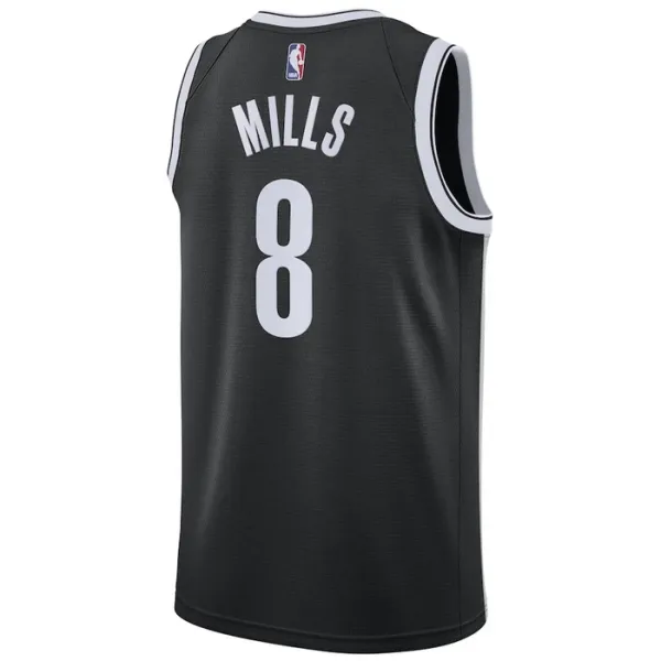Camiseta Brooklyn Nets Patty Mills 8 Icon Edition Negro Swingman para Hombre