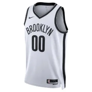 Camiseta Brooklyn Nets Personalizada Association Edition Blanco Swingman para Hombre